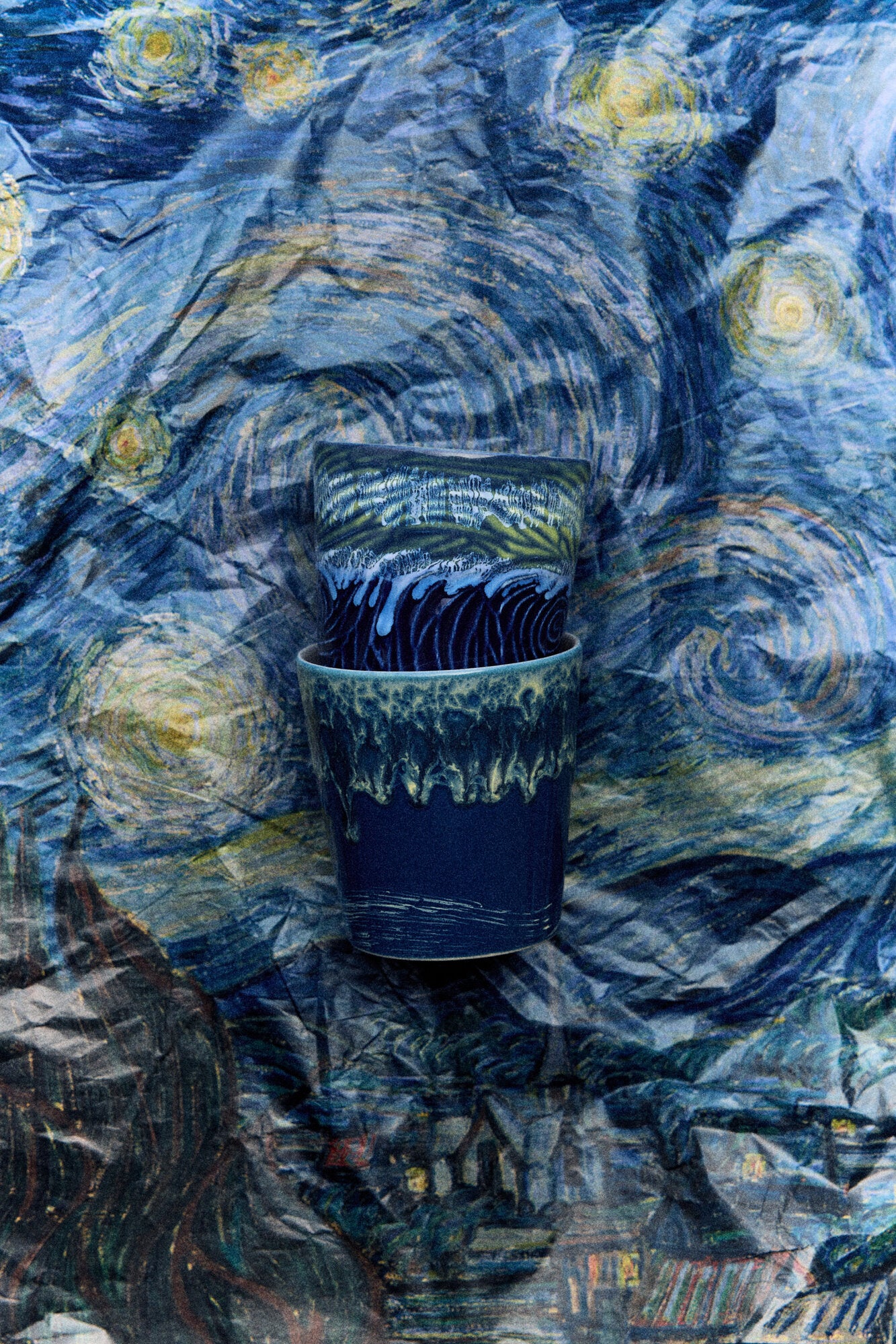 Van Gogh kaffekopper, 2 stk - starry night
